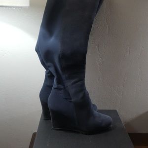 Steve Madden Wide Calf Navy Over-the-Knee Sz 9.5
